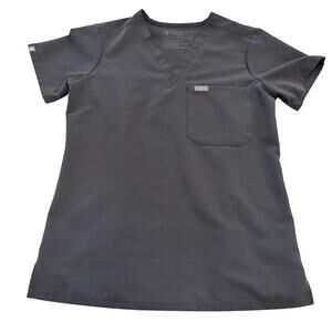 Figs Catarina scrub top PO #5854 Gray sz XXS nurse professional workwear medical